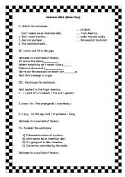 English worksheet: American idiot