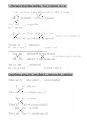 English worksheet: como hacer preguntas simples 