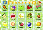 English Worksheet: PICTIONARY: FRUITS