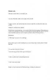 English Worksheet: Modal Verbs