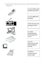 English worksheet: Means Of Communication age 7-8