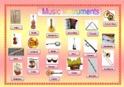 English Worksheet: Music Instruments II