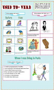 English Worksheet: Used to + verb