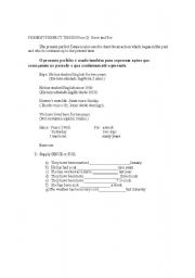 English worksheet: Present Perfect.- Since anr For