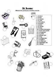 English Worksheet: Match the words and the pictures