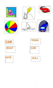 English Worksheet: toys