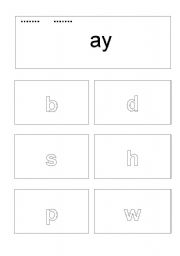 English worksheet: ay flip book