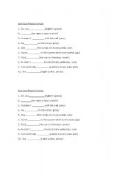 English worksheet: Present Simple - Printable