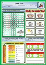 English Worksheet: WHATS THE WEATHER LIKE IN LONDON?