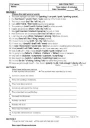 English Worksheet: TESTING