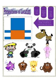 English Worksheet: Kindergarten Prepositions of Location