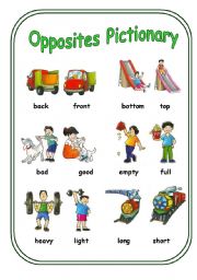 English Worksheet: Opposites (poster 3)