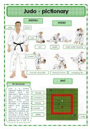 English Worksheet: Judo-pictionary