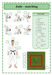 English Worksheet: judo-matching