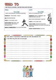 English Worksheet: USED TO (Two pages)