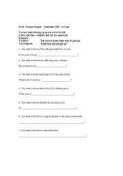 English Worksheet: Drill Wh- questions