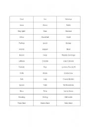 English worksheet: Famous Trios