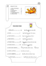 English Worksheet: Subject Code and Correction Code