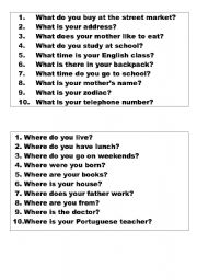 English Worksheet: Interrogative Pronouns Flashcards (2/2)