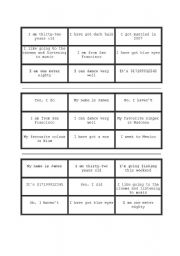 English Worksheet: bingo on questions and answers