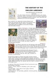 English Worksheet: History of English Language