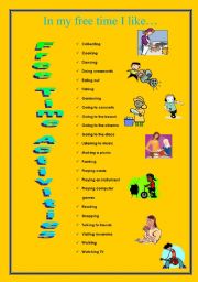 English Worksheet: free time activities / hobbies