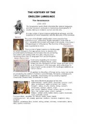 English Worksheet: History of English III