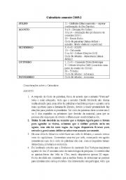 English Worksheet: calendary