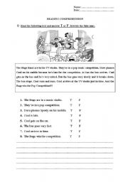 English Worksheet: The Bugs band