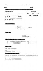 English Worksheet: GRAMMAR 