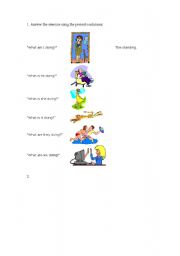 English Worksheet: Present continuous