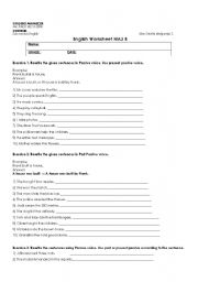 English worksheet: Passive Voice