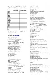 English Worksheet: Im Yours - Jason Mraz