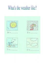 English Worksheet: Whats the weather like?