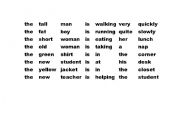English Worksheet: Word order