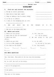 English Worksheet: revision