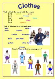 Clothes. What do you wear? - ESL worksheet by Anutka