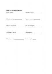 English worksheet: exercise for if clause
