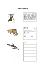 English worksheet: Animals - Factfiles