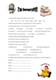 English Worksheet: Im Hungry!