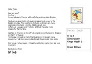 English Worksheet: Holiday Postcard