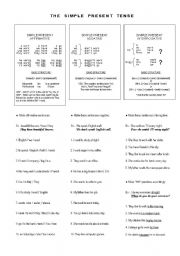 English Worksheet: The Simple Present Tense - Review