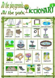 AT THE PLAYGROUND/PARK - PICTIONARY