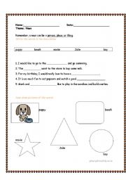 English worksheet: Nouns 