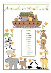 Animals in Noahs ark