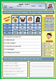 English Worksheet: WHO ARE THEY?