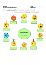 English worksheet: Label Feelings / Emotions