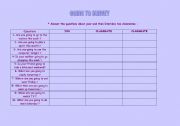 English Worksheet: GOING TO SURVEY