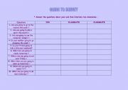 English worksheet: GOING TO SURVEY