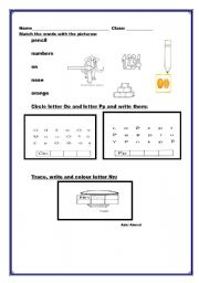 English Worksheet: Teaching  Alphabets